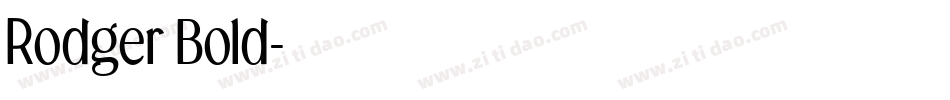 Rodger Bold字体转换